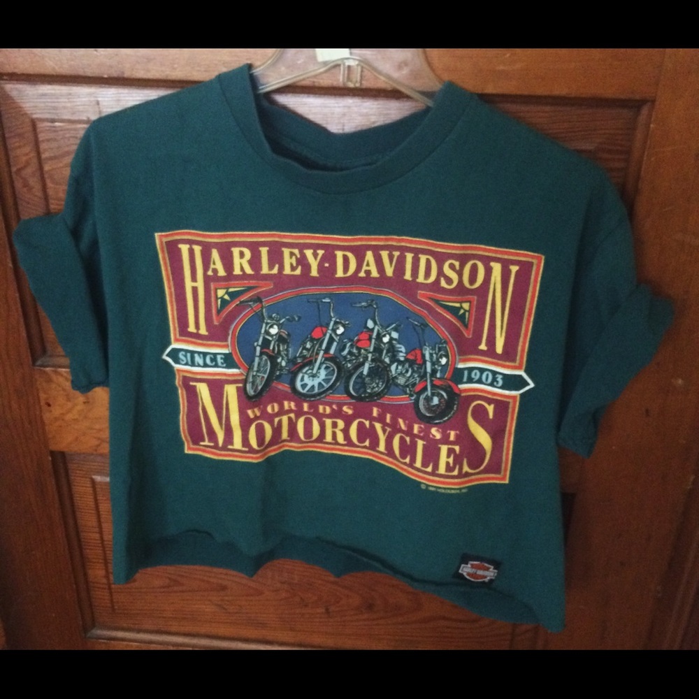 Vintage 1991 Harley Davidson crop top